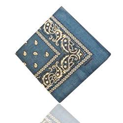 ledermodefashion 3er 6er 12 er Set Bandana Tuch versch Farben 100% Baumwolle Kopftuch Halstuch Nickituch Schal (Aqua Blau) von DHOBIA