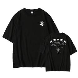 DHSPKN Stray Kids 5 Star Album TrackList Merch T-Shirt Jisung Felix Hyunjin Minho Changbin Concerts Tee Unisex Top, Schwarz-02, M von DHSPKN