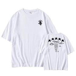 Stray Kids 5 Star Album TrackList Merch T-Shirt Jisung Felix Hyunjin Minho Changbin Concerts Tee Unisex Top, Weiß-02, L von DHSPKN