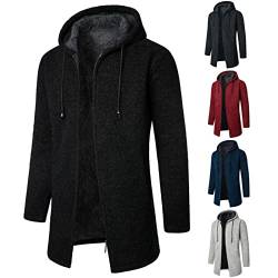 DHYUEN Herren-Jacken Outdoor Windstopper Jacke Herren Slim Fit Arbeitsjacke Outdoorjacke Herren Wasserdicht Atmungsaktiv Bequeme Jacke Herren Übergangsjacke Verdicken Leichte Regenjacke(1-Black,L) von DHYUEN