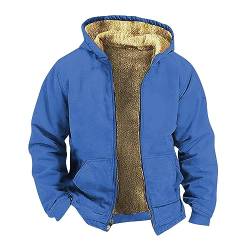 DHYUEN Herren Übergangsjacke Brief Radjacke Herren Kordelzug Herren Regenjacke Wasserdicht Herbstjacke Herren Reißverschluss Ultraleichte Regenjacke Kängurutasche Bomberjacke Herren Sommer(2-Blue,M) von DHYUEN