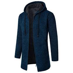 DHYUEN Softshelljacke Einfarbige Windstopper Jacke Herren Bequeme Herren Regenjacke Wasserdicht Jacke Herren Übergangsjacke Farbblock Regenjacke Faltbar Casual Regenjacke Herren Schwarz(1-Navy,L) von DHYUEN