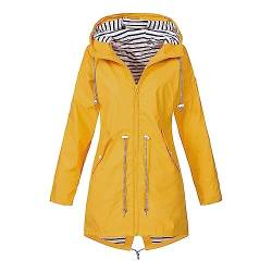 Jacke Damen Winter Vintage Windbreaker Classic Sportjacke Übergangsjacke Sportstyle Jacket Damen Sommer Ärmeltasche Jacket Damen Schwarz Atmungsaktiver Trainingsjacke Giraffe Stickerei(1-Yellow,4XL) von DHYUEN