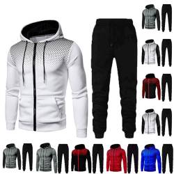 Sweatshirt Herren Casual Sweatshirt Herren 5xl Leichte Hoodie Herren Reißverschluss Sweatshirt Herren Mit Kapuze Für Männer Sweatjacke Herren Mit Kapuze Bequem Sweatshirt Herren Schwarz(1-White,3XL) von DHYUEN