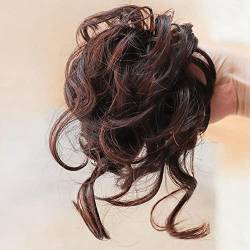 Synthetische unordentliche Dutt Haarteile lockig gewellt Perücke Chignon mit gefälschte natürliche Haarseil Gummiband Haarkn von DHliIQQ