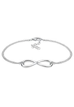 DIAMORE Armband Damen Infinity Anhänger Unendlichkeit Basic mit Diamant (0,03 ct.) aus 925 Sterling Silber von DIAMORE