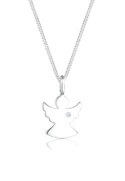 DIAMORE Halskette Damen Engel Anhänger Filigran mit Diamant (0.02 ct.) aus 925 Sterling Silber von DIAMORE