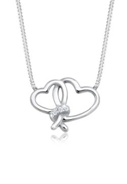 DIAMORE Halskette Damen Herz Liebe mit Diamant (0.06 ct.) in 925 Sterling Silber von DIAMORE