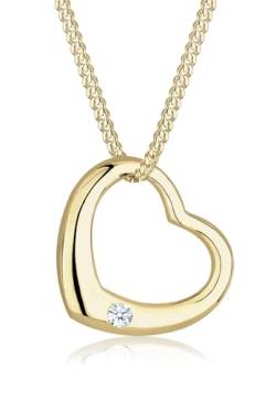 DIAMORE Halskette Damen Herz Love mit Diamant (0.03 ct.) in 375 Gelbgold von DIAMORE