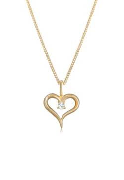 DIAMORE Halskette Damen Herz Zart mit Diamant (0.02 ct.) in 585 Gelbgold von DIAMORE