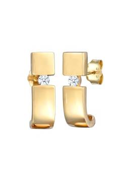 DIAMORE Ohrringe Damen Ohrstecker Elegant Edel mit Diamant (0.12 ct.) aus 585 Gelbgold von DIAMORE