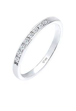 DIAMORE Ring Damen Klassisch Edel mit Diamant (0.08 ct.) aus 925 Sterling Silber von DIAMORE