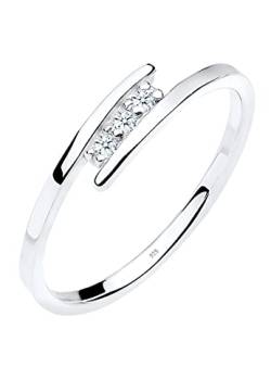 DIAMORE Ring Damen Klassisch Elegant mit Diamant (0.06 ct.) aus 925 Sterling Silber von DIAMORE