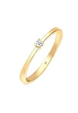 DIAMORE Ring Damen Verlobung Klassisch Diamant (0.03 ct) aus 925 Sterling Silber von DIAMORE