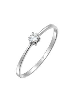 DIAMORE Ring Damen Verlobung mit Diamant (0.10 ct.) aus 585 Weißgold Solitär von DIAMORE
