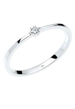 DIAMORE Ring Damen Verlobungsring mit Diamant in 925 Sterling Silber von DIAMORE