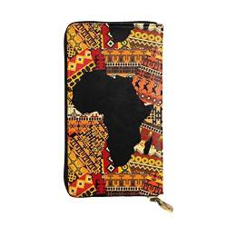 Afrikanische Karte Ethnisches Muster Damen Europäische Brieftasche kann 12 Karten halten Reisepass-Brieftasche, Familienpass-Ordner Modern/Fit von DICAPO