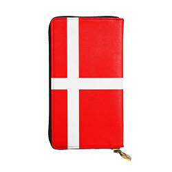 Dänemark Dänische Flagge Damen Europäische Brieftasche kann 12 Karten halten Reisepass Brieftasche, Familienpassmappe Modern/Fit von DICAPO