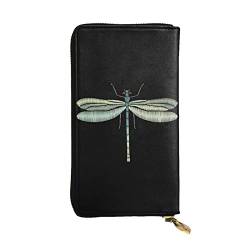Dragonfly Schwarz Damen Europäische Brieftasche kann 12 Karten halten Reisepass-Brieftasche, Familienpass-Ordner Modern/Fit von DICAPO