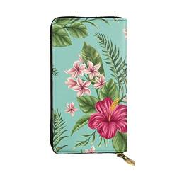 Hawaiian Tropical Leaves Flowers Women's European wallet can hold 12 cards Travel Passport wallet, family passport folder Modern/Fit, Modern von DICAPO