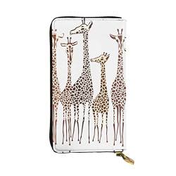 Niedliche wilde Cartoon-Giraffen Damen europäische Geldbörse kann 12 Karten halten Reisepass-Brieftasche, Familienpass-Ordner, Modern/Fit von DICAPO