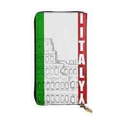 Römisches Kolosseum Italienische Flagge Damen Europäische Geldbörse kann 12 Karten halten Reisepass-Brieftasche, Familienpassmappe Modern/Fit von DICAPO