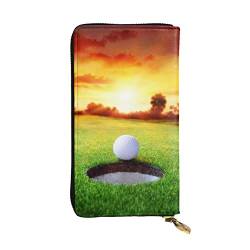 Sport Golf Ball Sonnenuntergang Baum Damen Europäische Brieftasche kann 12 Karten halten Reisepass Brieftasche, Familienpassmappe Modern/Fit von DICAPO