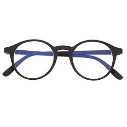 DIDINSKY Blaulichtfilter Brille für Damen und Herren. Blaufilter Brille mit stärke oder ohne sehstärke für Gaming oder Pc. Gummi-Touch-Tempel und Blendschutzgläser. Graphite +3.0 – UFFIZI von DIDINSKY