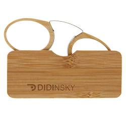 DIDINSKY Blaulichtfilter Brille für Damen und Herren. Blaufilter Brille mit stärke. Rahmen und Gehäuse aus Bambus und entspiegelten Kristallen. Dioptrien +1.5 - ORSAY BAMBU von DIDINSKY