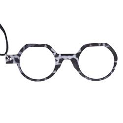 DIDINSKY Brille oder Leselupe. Anhänger mit Kette erhöhen. Fernglas ohne Koteletten für Damen und Herren. Havana Black +2.0 - MOCO Round von DIDINSKY