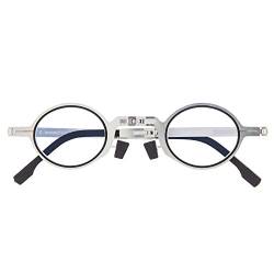 DIDINSKY Graduierte Zusammenklappbare Lesebrille für Männer und Frauen. Presbyopie-Brille mit Metallrahmen und Blaulichtschutzgläsern. Graphite +1.5 - MET ROUND von DIDINSKY