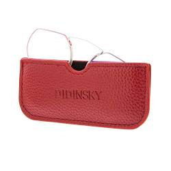 DIDINSKY Lesebrille für Damen und Herren Randlose. Blaulicht das Computerleser blockiert. Unzerbrechliche Anti-Glare-Brille im Taschenformat. Red +1.5 - HERMITAGE ROUND von DIDINSKY