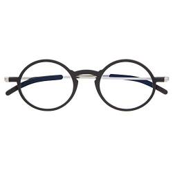 DIDINSKY Ultradünne Verschreibungspflichtige Lesebrille für Männer und Frauen. Sehr Leichte Presbyopie-Brille mit Blaulicht-Schutzgläsern. Graphite +2.0 - MACBA ROUND von DIDINSKY