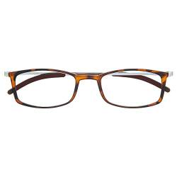 DIDINSKY Ultradünne Verschreibungspflichtige Lesebrille für Männer und Frauen. Sehr Leichte Presbyopie-Brille mit Blaulicht-Schutzgläsern. Havana +1.5 - MACBA SQUARE von DIDINSKY