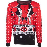 DIFUZED Collegejacke Marvel Deadpool Strickpullover Unisex Weihnachten S von DIFUZED