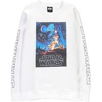 DIFUZED Rundhalspullover Star Wars - Vintage Poster - Men's Crew Sweater - Sweatshirt - weiß XL von DIFUZED