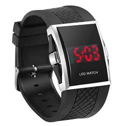 DIGIFLEX Digitale Armbanduhr für Männer mit roter LED-Anzeige - in Schwarz EIN Elegantes Geschenk von DIGIFLEX