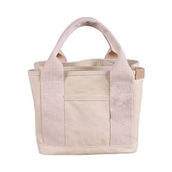 DIGJOBK 1 x Luxus-Designer-Handtasche aus Segeltuch, einfarbig, klein, quadratisch, Einkaufstasche., einfarbig, Einheitsgröße von DIGJOBK