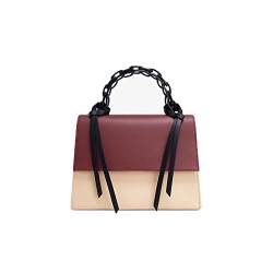 DIGJOBK Damen-Handtasche, Designer-Handtasche, originelle Umhängetasche, burgunderrot, Einheitsgröße von DIGJOBK