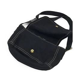 DIGJOBK Damen-Handtaschen aus Segeltuch für Damen, eine Schultertasche, Cross-Tasche für Damen, Handtasche für Mädchen, Geschenk, Schwarz, Einheitsgröße von DIGJOBK