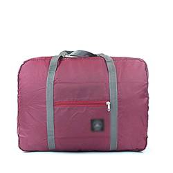 DIGJOBK Reise-Handtasche, multifunktional, faltbar, Reisetasche, One-Shoulder-Tragetasche, Gepäcktasche, große Kapazität, Aufbewahrungstasche, 1 Stück, Blau / Rot, rot, Einheitsgröße von DIGJOBK