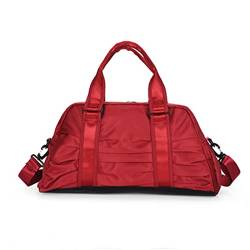 DIGJOBK Turnbeutel Sporttasche für Damen mit hoher Kapazität und Schuhfach, Outdoor-Reisetasche, wasserdichte Sport-Trainingstasche, Fitness-Yoga-Pack(Color:Red) von DIGJOBK