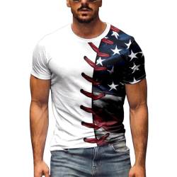 DIJX Herren Sommer Baseball Print Slim Stretch Kurzarm T-Shirt Schiedsrichter Uhr Digitale Herren Armbanduhr (WH2, M) von DIJX