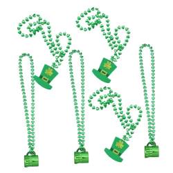DIKACA 1 Satz 6st Sanpa-halskette St Patricks Day Geschenk Halsketten Für Kinder St. Patricks Day Dekor Dekoration Zum St. Patricks Day Bierkrug Halskette Perlen Irland Kunststoff von DIKACA