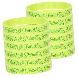 DIKACA 12St Irisches Armband Party-Silikonarmbänder St Patrick's das Geschenk herren armband st. Patrick's Day Partybevorzugung st. Patrick's Day Armband tragbar Yingschi von DIKACA