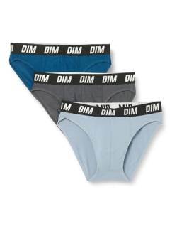 DIM 3er Pack Active thermoregulierende Slip Sport Unterhose Herren, Blau/Lila, XL von DIM