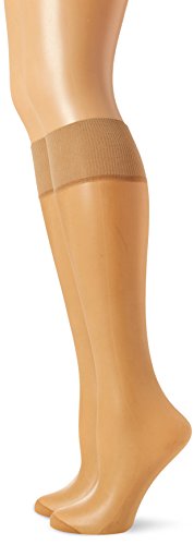 Dim Kniestrümpfe Mes Essentiels De Dim Damen x2, Beige, One Size von DIM