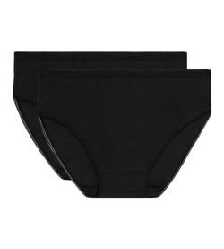 Dim Slip Aus 100% Baumwolle Mit Hohem Bund Damen x2, Black, L von DIM