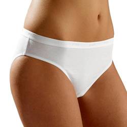 Dim Slip Midi Baumwolle Plus Bio-Baumwolle Damen x2, White, M von DIM