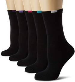 Dim Socken Ecodim Baumwolle Verstärkter Ferse Und Spitze Multipack Damen x10, Black, One Size von DIM